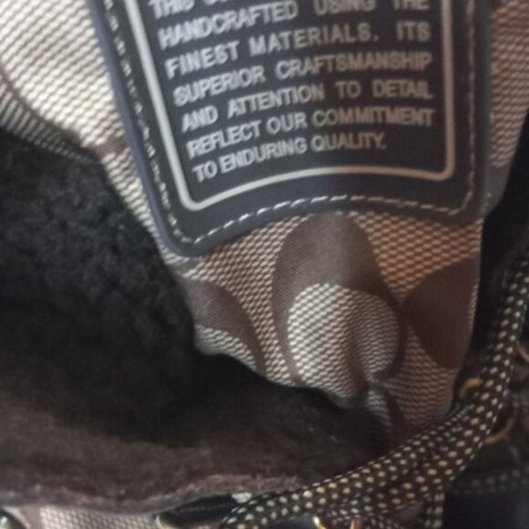 Coach SHAINE Signature Monogram Lace-Up Shoes Brown Khaki Women’s Size 6B - Picture 6 of 8